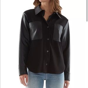 Macy’s BCX Faux Leather Paneled Top